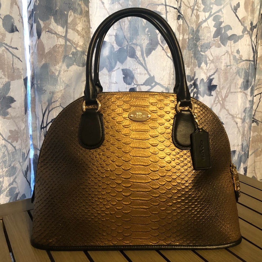 Coach purse snake skin